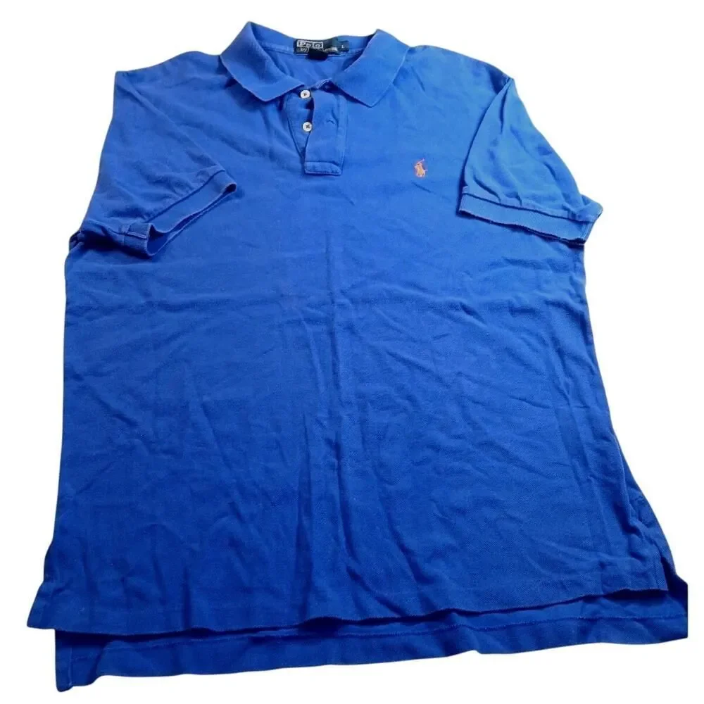 POLO by Ralph Lauren Mens Royal Blue 3-Button Polo Shirt - Size: Large